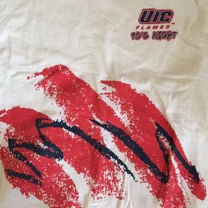 COPY - UIC Flames 90s Night Long Sleeved White T